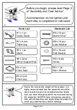 Preview for 3 page of Furniture of America CM-DK6405 Assembly Instructions