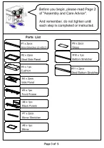 Предварительный просмотр 3 страницы Furniture of America CM-DK6707 Assembly Instructions Manual