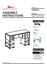 Preview for 1 page of Furniture of America CM-DK934 Assembly Instructions Manual