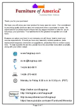 Preview for 2 page of Furniture of America CM-FC603 Assembly Instructions Manual