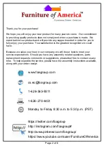 Preview for 2 page of Furniture of America CM-FC609 Assembly Instructions Manual