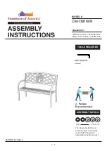 Preview for 1 page of Furniture of America CM-OB1809 Assembly Instructions Manual