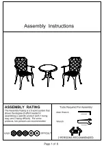 Preview for 1 page of Furniture of America CM-OT1702BK-3PK Assembly Instructions Manual