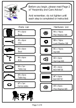 Preview for 3 page of Furniture of America CM-OT1702BK-3PK Assembly Instructions Manual