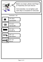 Preview for 4 page of Furniture of America CM-OT1702BK-3PK Assembly Instructions Manual