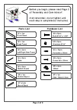 Preview for 3 page of Furniture of America CM-TR453 Assembly Instructions Manual