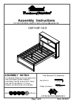 Preview for 1 page of Furniture of America CM1738EXF Assembly Instructions Manual