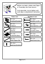 Preview for 3 page of Furniture of America CM1738EXF Assembly Instructions Manual