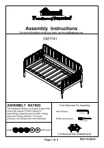 Preview for 1 page of Furniture of America CM1741 Assembly Instruction Manual