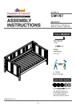 Furniture of America CM1767 Assembly Instructions Manual preview