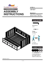 Preview for 1 page of Furniture of America CM1927 Assembling Instructions