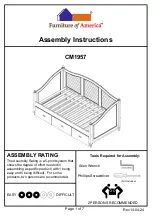 Furniture of America CM1957 Assembly Instructions Manual preview