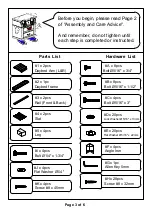 Preview for 3 page of Furniture of America CM1960 Assembly Instructions Manual