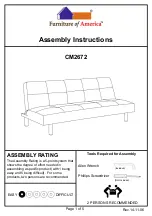 Preview for 1 page of Furniture of America CM2672 Assembly Instructions