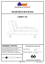 Preview for 1 page of Furniture of America CM2677-CE Assembly Instructions