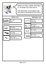 Preview for 3 page of Furniture of America CM2906 Assembly Instructions