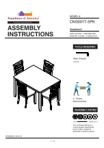 Furniture of America CM3001T-5PK Assembly Instructions Manual preview