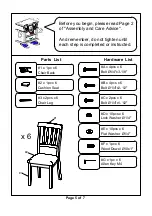 Предварительный просмотр 5 страницы Furniture of America CM3010T-7PK Assembly Instructions Manual