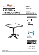 Preview for 1 page of Furniture of America CM3018PT Assembly Instructions Manual