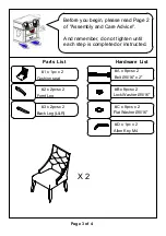 Preview for 3 page of Furniture of America CM3020SC-2PK Assembly Instructions