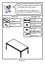 Preview for 3 page of Furniture of America CM3020T Assembly Instructions