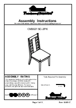 Preview for 1 page of Furniture of America CM3021SC-2PK Assembly Instructions