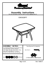 Preview for 1 page of Furniture of America CM3023PT Assembly Instructions