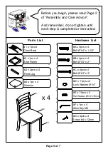 Preview for 5 page of Furniture of America CM3028T-5PK Assembly Instructions Manual