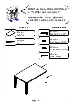 Preview for 3 page of Furniture of America CM3029T-7PK Assembly Instructions Manual