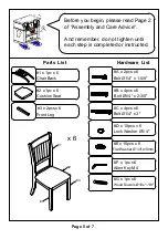 Preview for 5 page of Furniture of America CM3029T-7PK Assembly Instructions Manual