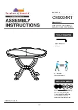 Preview for 1 page of Furniture of America CM3034RT Assembly Instructions Manual