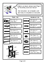 Preview for 3 page of Furniture of America CM3061PC-2PK Assembly Instructions