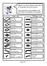Preview for 3 page of Furniture of America CM3061PT Assembly Instructions Manual