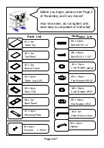 Preview for 3 page of Furniture of America CM3061T Assembly Instructions Manual