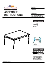 Preview for 1 page of Furniture of America CM3109T Assembly Instructions Manual