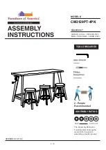 Furniture of America CM3129PT-4PK Assembly Instructions Manual preview