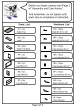 Preview for 3 page of Furniture of America CM3130T Assembly Instructions Manual