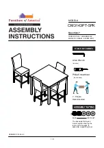 Furniture of America CM3143PT-5PK Assembly Instructions Manual preview