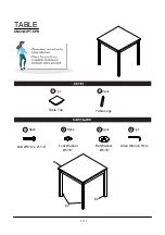 Предварительный просмотр 5 страницы Furniture of America CM3143PT-5PK Assembly Instructions Manual