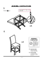 Предварительный просмотр 11 страницы Furniture of America CM3143PT-5PK Assembly Instructions Manual