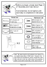 Preview for 4 page of Furniture of America CM3149SC-2PK Assembly Instructions Manual