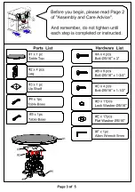 Предварительный просмотр 3 страницы Furniture of America CM3150RT Assembly Instruction