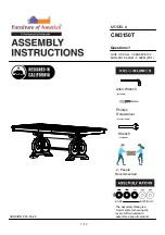 Preview for 1 page of Furniture of America CM3150T Assembly Instructions Manual