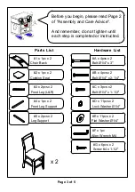 Preview for 3 page of Furniture of America CM3152PC-2PK Assembly Instructions