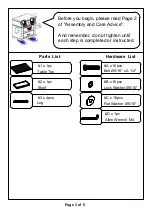 Preview for 3 page of Furniture of America CM3152T Assembly Instructions