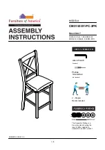 Preview for 1 page of Furniture of America CM3153GY-PC-2PK Assembly Instructions Manual