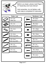 Preview for 3 page of Furniture of America CM3153PT Assembly Instructions Manual