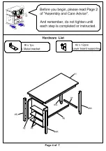 Preview for 4 page of Furniture of America CM3153PT Assembly Instructions Manual