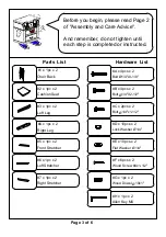 Preview for 3 page of Furniture of America CM3156PC-2PK Assembly Instructions Manual