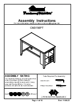 Furniture of America CM3156PT Assembly Instructions Manual preview